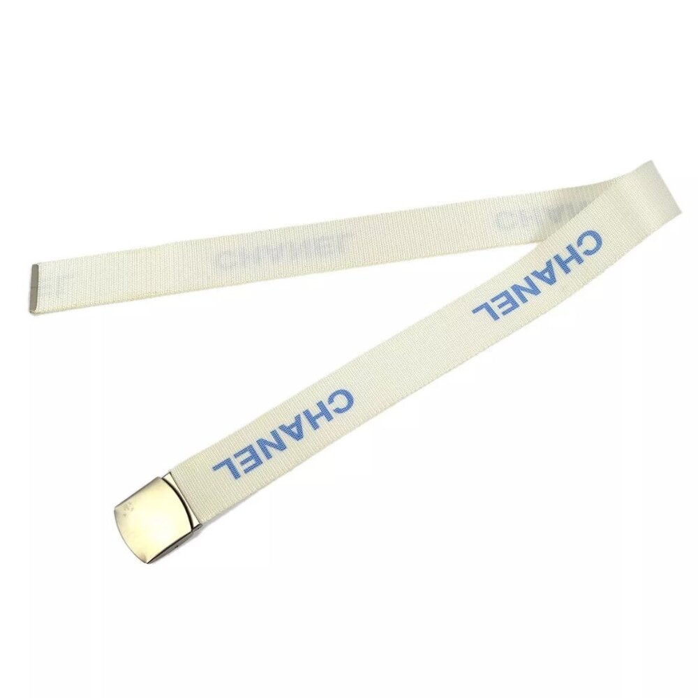 Chanel White GI Belt 99S Small Good - Picture 3 of 8